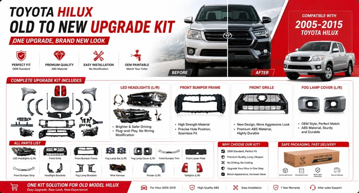 One-stop HILUX upgrade bodykits supply One-stop HILUX upgrade bodykits supply